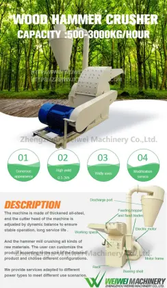 Weiwei woodworking waste wood sawdust making machinery