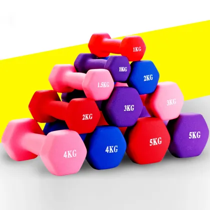 Hexagonal Frosted Smooth Surface Dipping Ladies Dumbbells Fitness Gym Dumbbells Ladies Fitness Dumbbells Equipment