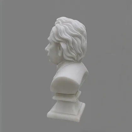 Albert Einstein Marble Bust Sculpture