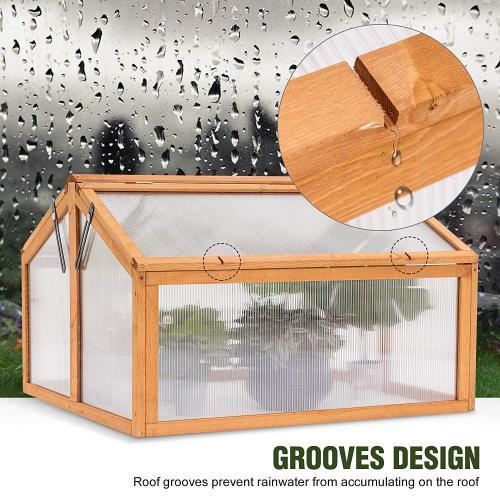 Raised Plants Bed Protection Double Box Wooden Greenhouse Raised Plants Bed Protection Manufactory