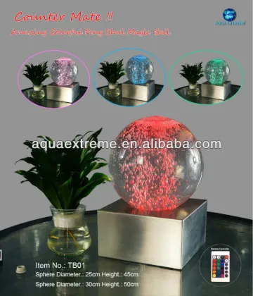 LED colorful Magic bubble sphere,table top fountain Magic ball