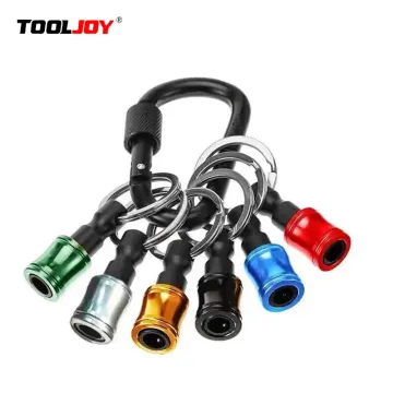 Compact Magnetic Extension Drill Screwdriver Bit Holder and Keychain: Easy Carry Screwdriver Bits & Socket Set