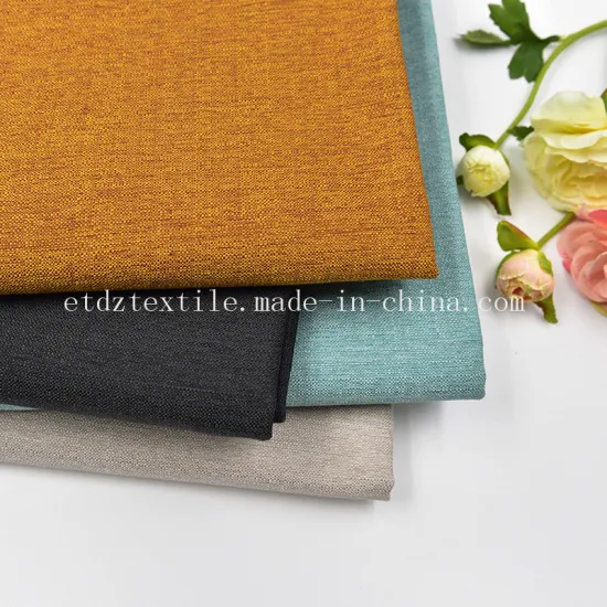 Canton Fair Polyester Linen Woven Sofa Fabric