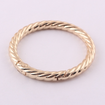 1.5 Inch Alloy Metal Bag Spring Gate O-Ring Clasp Buckle