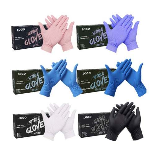 Nitrile دستانو 4-6mil Smooth Texture پائوڊر مفت