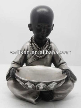 polyresin monk figurine