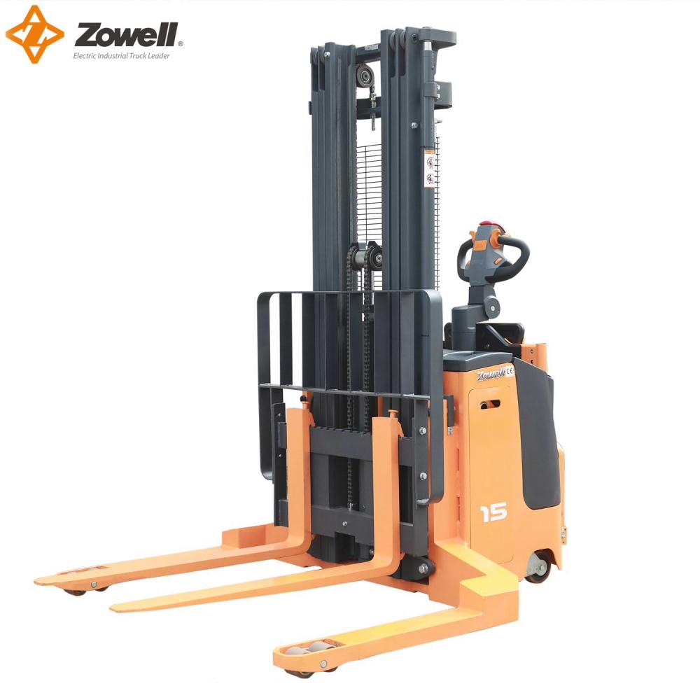 1.5t Adjustable Electric Straddle Stacker Lithium Battery