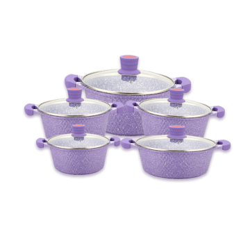Wholesale High-Quality Kitchen Cookware Sets: Nonstick Die Cast Aluminum Pots with Glass Lids