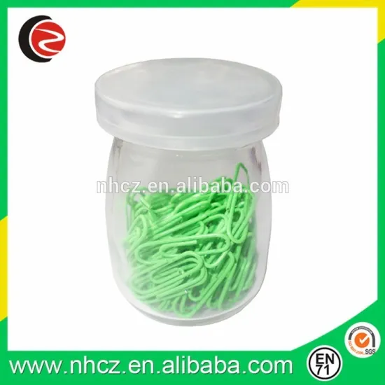 Office and school use green color paper clip