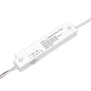 High Quality 12W White LED Cabinets Light with Human Body Sensor, 12V DC Power Supply