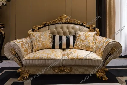 Upholstered Luxury People Lounger Set Fabric Sofa