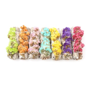 Hot Selling White Sage Bundle: Incense Smudge Stick with Flowers