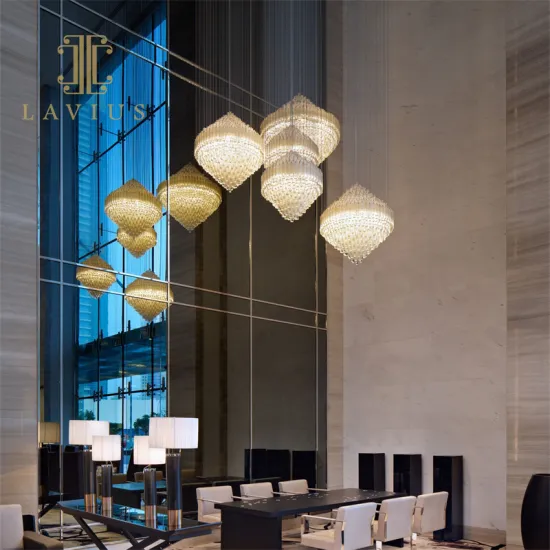 Modern Decoration Indoor Led Lobby Crystal Chandelier