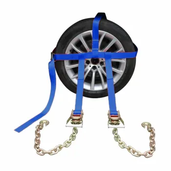 Truck Blue Wheel Tire Strap For Tie Down