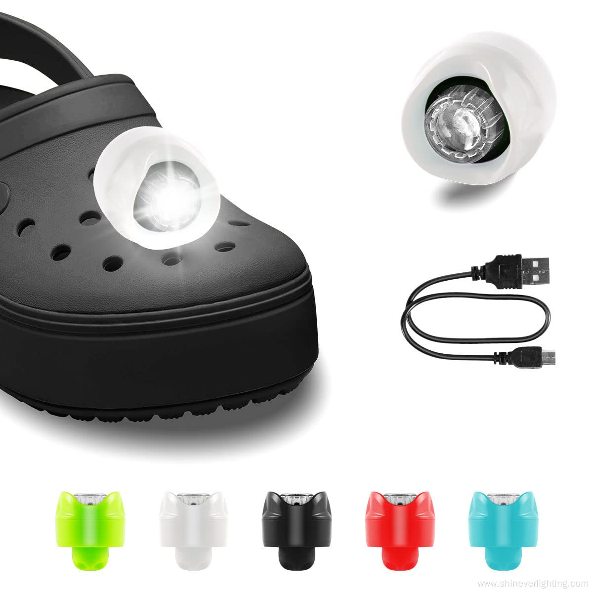 New Design Rechargeable LED head Shoes Decoration Lights