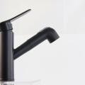 Black Water Mixer Tap Double Handle Wall Mounted Brass Kitchen Faucet