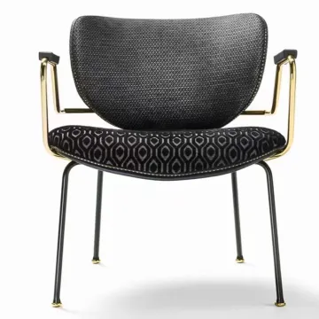 Armchair Designer Chair Stainless Leisure Black Dining Chair