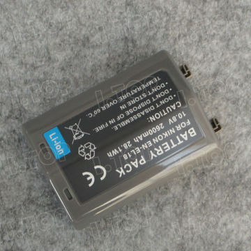 Portable battery pack for EN-EL18 Nikon batteries,10.8V 2600mAh, Made in china
