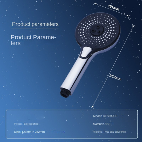 3 Function Water Flow Supporting chrome Hand shower