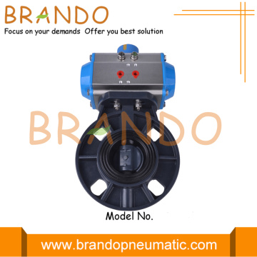 PVC Pneumatic Actuator Plastic Butterfly Valve 2'' DN50