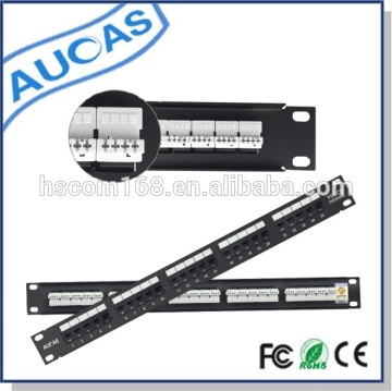 cat6 24port utp patch panel / utp ftp rj45 cat6 48 ports patch panel / krone IDC Rack Mount cat6 patch panel