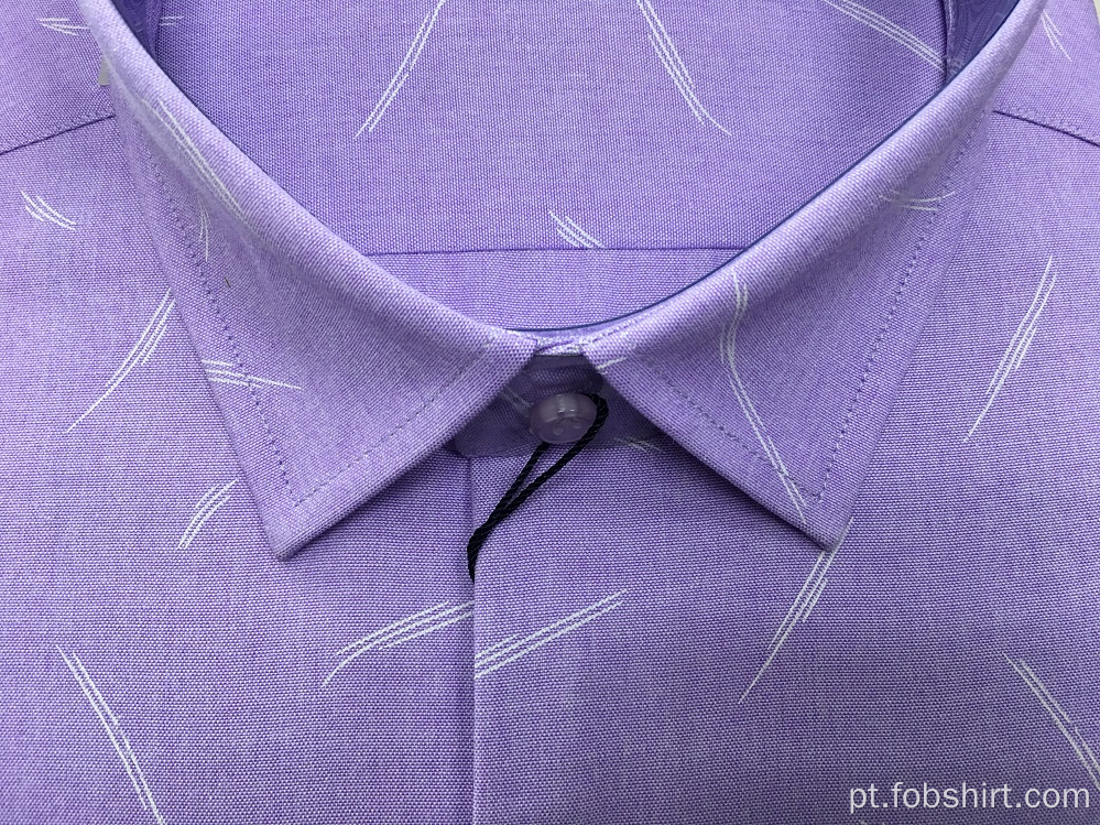 Camisa de algodão tingido com fios de alta qualidade