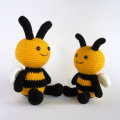 Crochet Amigurumi ong đồ chơi nhồi bông búp bê động vật