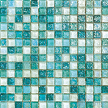 Green Mixed Glazed Iridescent Swimming Pool Mosaic