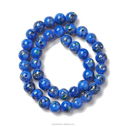 Search Engine: Discover Unique Pandahall Round Blue Handmade Glass Lampwork Beads Online