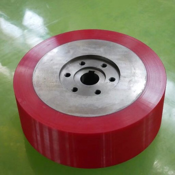 Roda de alumínio com roda de revestimento de pneu de uretano aplicado