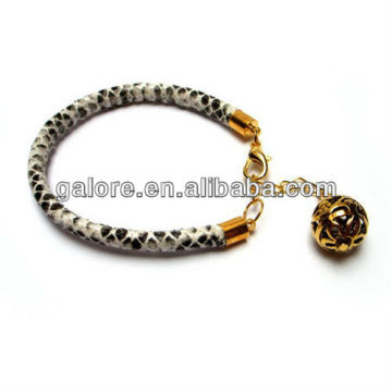 snake mens bracelet snake leather bracelet snake skin bracelet