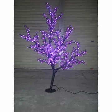 1.6M LED Cherry Tree Lights with Purple Artificial Blossoms