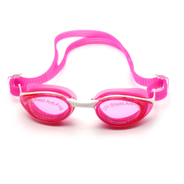 Anti-Fog No-Leak Adjustable Silicone Strap Swimming Goggles with Pool Equipment