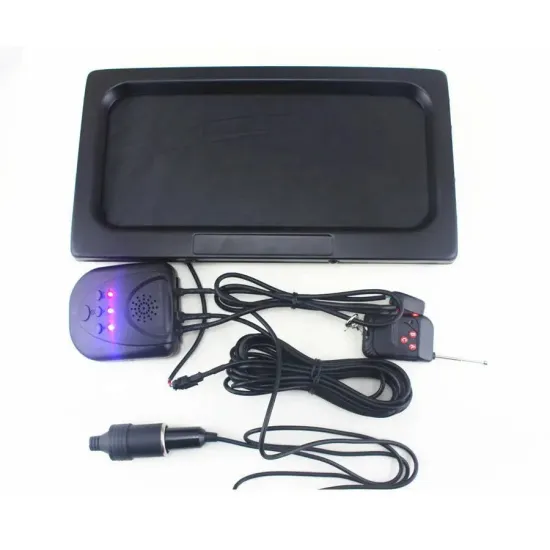USA Electric Motorcycle License Plate Frame Set - Square Shape Remote Motorbike Cover with Hide-Away Shutter