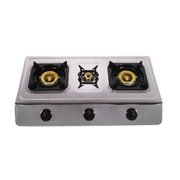 Household Stainless Steel Gas Cooktop Commercial Natural Gas Stove 3 Burner Desktop Gas Hob
