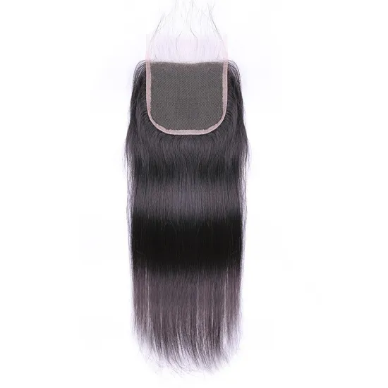 Wholesale Cheap Price Natural Color 4x4 swiss Virgin Brazilian Remy Hair Lace Closure