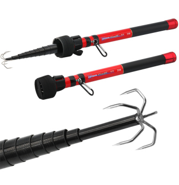 Telescopic Squid Rod 3.9m with Boat Hook for Surfcasting and CAA De Pesca
