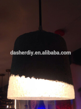 factory concrete chandelier lamp with fabric cable