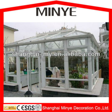 Beautiful design Minye aluminum profile glass sunroom/greenroom/house/garden house/warm room system