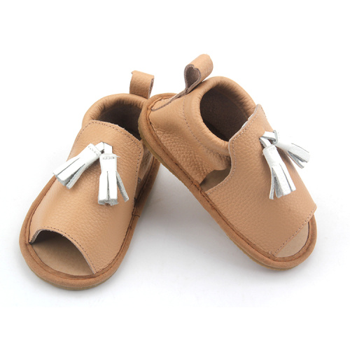 Special Genuine Leather Fish Mouth Summer Kids Sandals