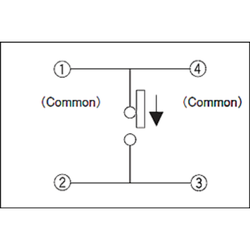 Thin Two-way Action Type Non-locating Pin Switch