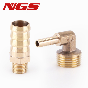 Brass Male Thread Hose Barb Coupler Fittings for Various Sizes: 1/8" - 1/2" and 6mm - 32mm