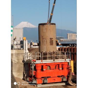 Inserting steel columns in a full rotary drill