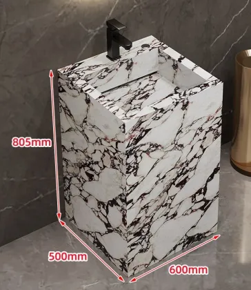 Floor Standing Stone Washbasin Vanity Cabinet