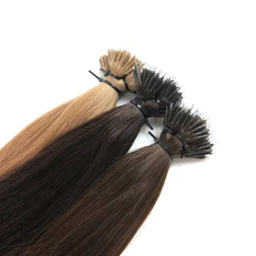STOCK Wholesale Russian Cuticle Aligned Double Drawn Keratin Nano Bead Ring Hair Extension