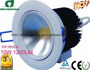 10w COB LED down light high performance in wide input voltage lamp
