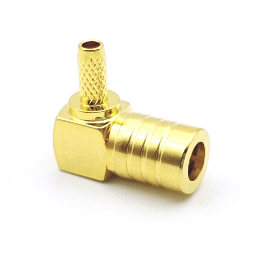 Right Angle Crimp SMB Female Cable Mount Connector