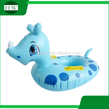 custom inflatable animal shaped baby swimming boat/ring