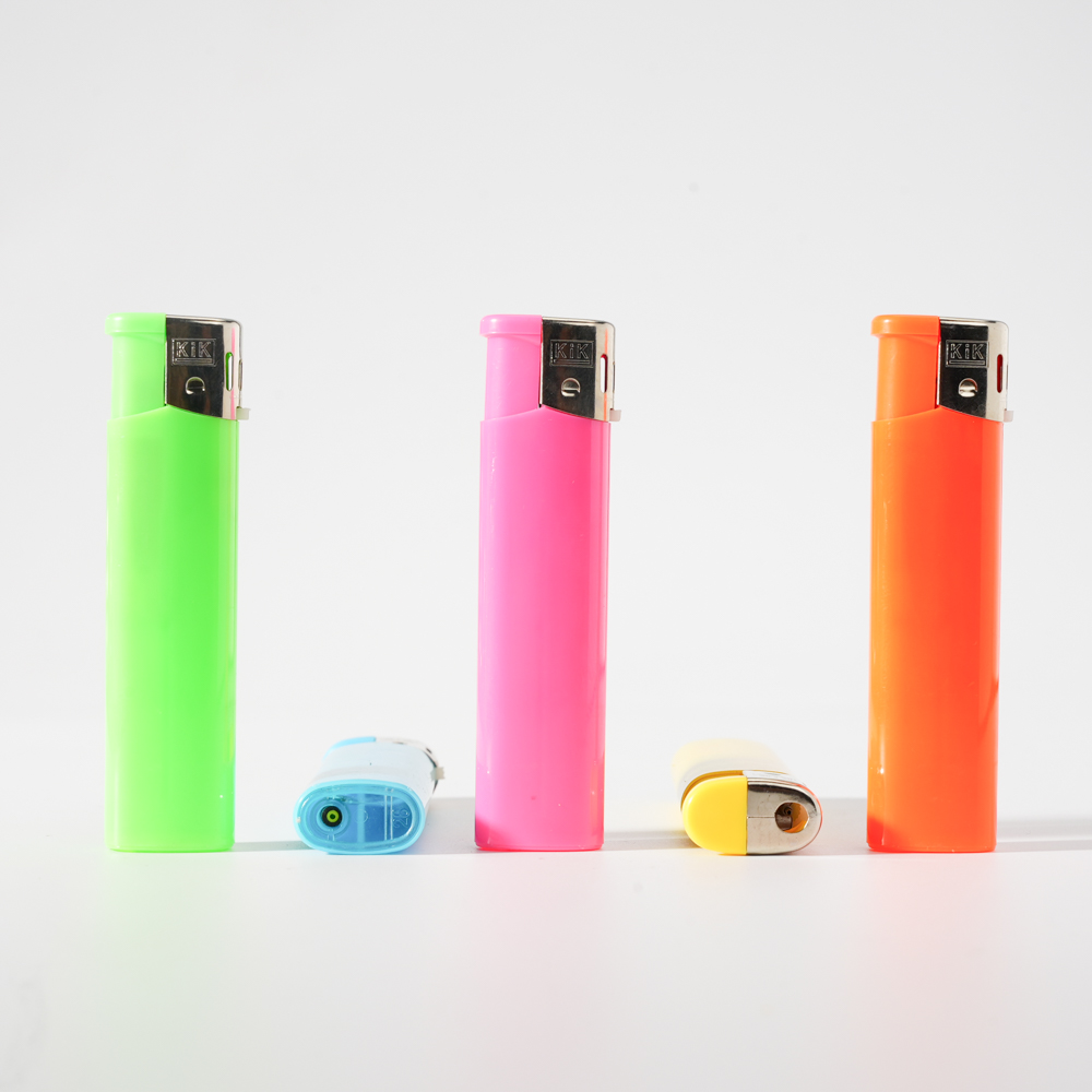 Soft Flame Five Color Plastic Piezo Lighter