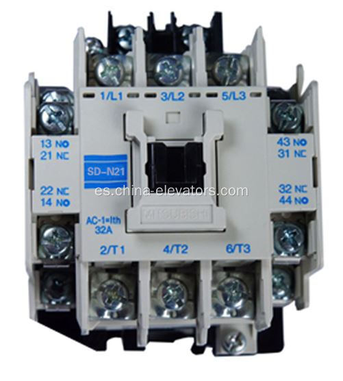 Contactor magnético SD-N21 DC para ascensores Mitsubishi